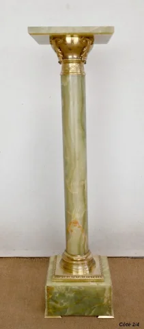 ONYX AND BRONZE COLUMN