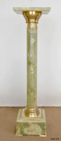 ONYX AND BRONZE COLUMN