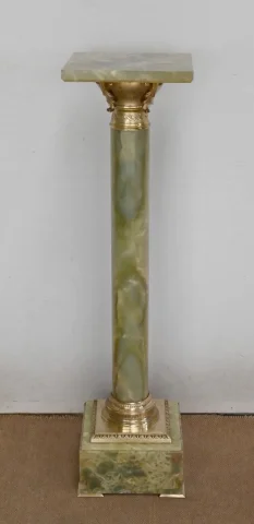 ONYX AND BRONZE COLUMN