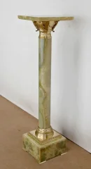 ONYX AND BRONZE COLUMN
