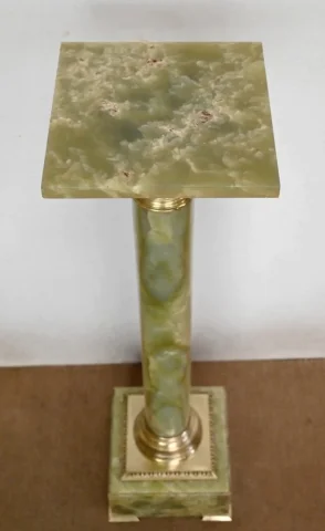 ONYX AND BRONZE COLUMN
