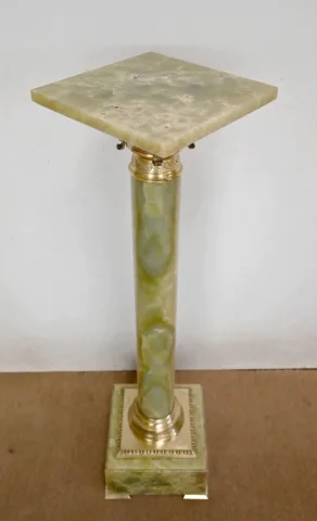 ONYX AND BRONZE COLUMN