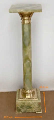 ONYX AND BRONZE COLUMN