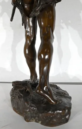 Important Bronze "Le Départ", signé V. Tournier - 2ème moitié XIXe