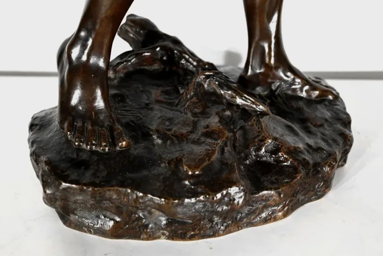 Important Bronze "Le Départ", signé V. Tournier - 2ème moitié XIXe