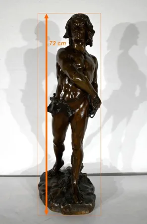 Important Bronze "Le Départ", signé V. Tournier - 2ème moitié XIXe