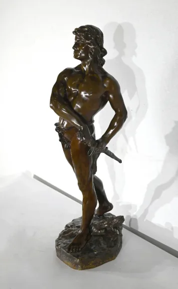Important Bronze "Le Départ", signé V. Tournier - 2ème moitié XIXe