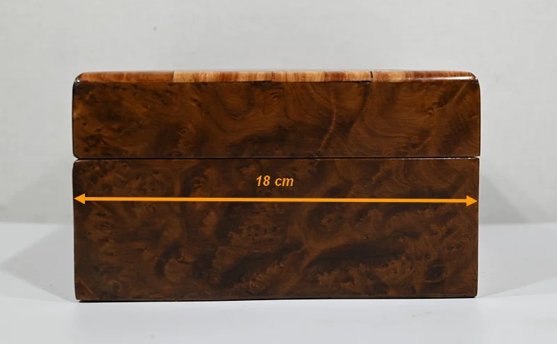 Coffret à Bijoux en Loupe de Thuya, époque Napoléon III – Fin XIXe