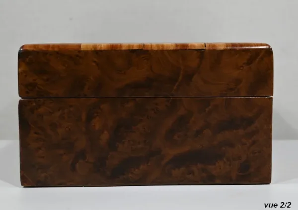 Coffret à Bijoux en Loupe de Thuya, époque Napoléon III – Fin XIXe