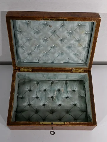 Coffret à Bijoux en Loupe de Thuya, époque Napoléon III – Fin XIXe