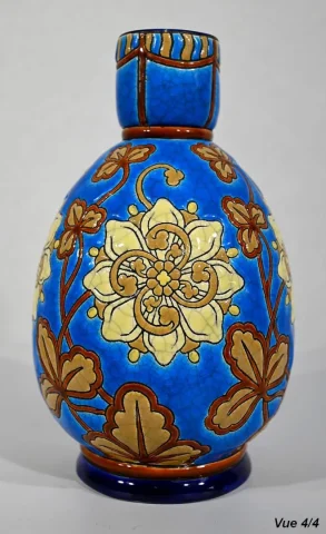 LONGWY ENAMEL VASE