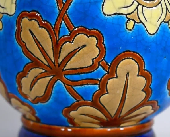 LONGWY ENAMEL VASE