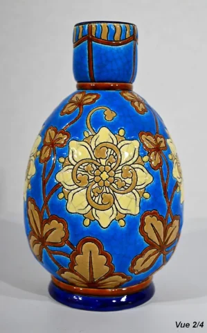 LONGWY ENAMEL VASE
