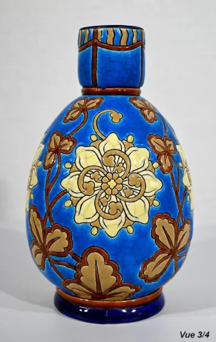 LONGWY ENAMEL VASE