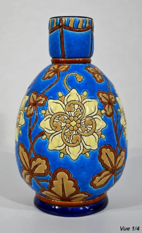LONGWY ENAMEL VASE