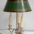 Lampe Bouillotte en Métal Blanc, style Empire – Début XXe