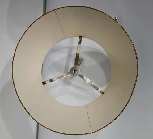 Lampe Bouillotte en Métal Blanc, style Empire – Début XXe