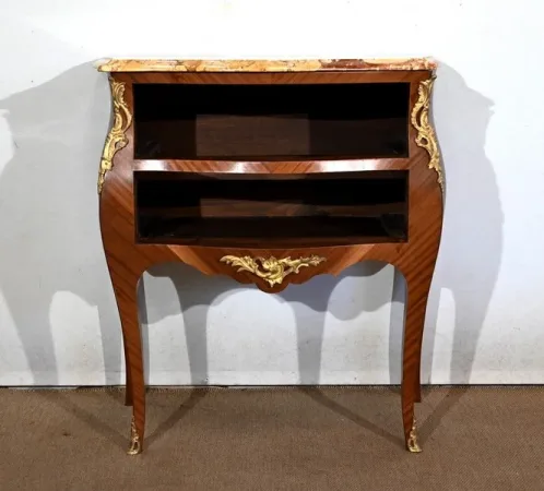 Commode Sauteuse en Acajou, style Transition Louis XIV / Louis XV – Début XXe