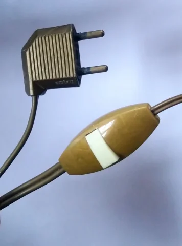Petite Lampe Tulipe en Verre et Bronze, réglable, Art Déco – 1920