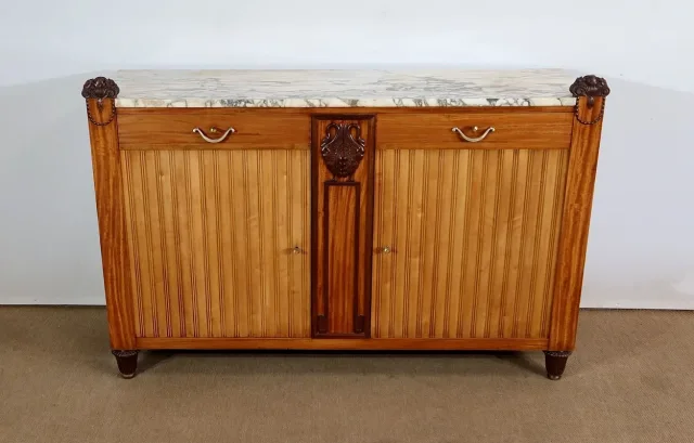 Buffet en Acajou blond de Ceylan, Art Déco – Début XXe