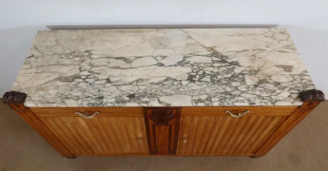 Buffet en Acajou blond de Ceylan, Art Déco – Début XXe