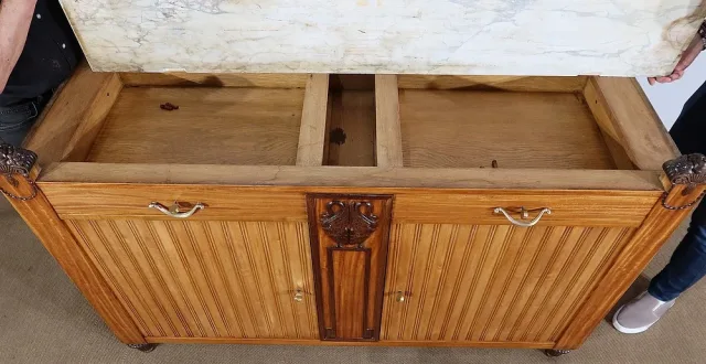 Buffet en Acajou blond de Ceylan, Art Déco – Début XXe