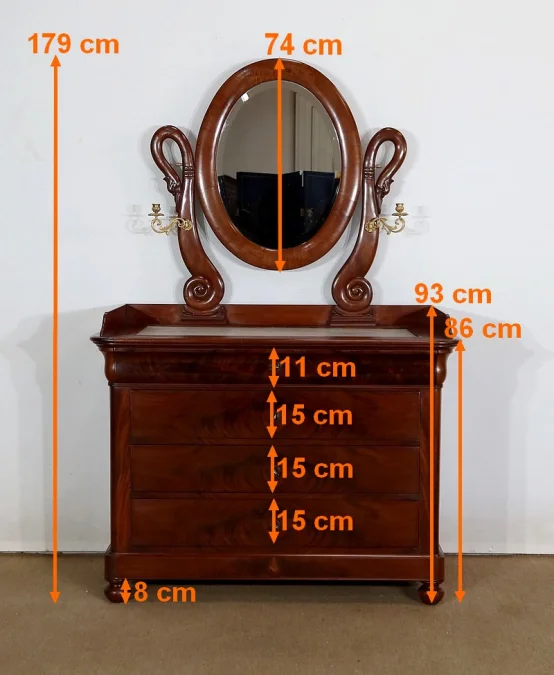 FRENCH RESTAURATION PERIOD DRESSING TABLE