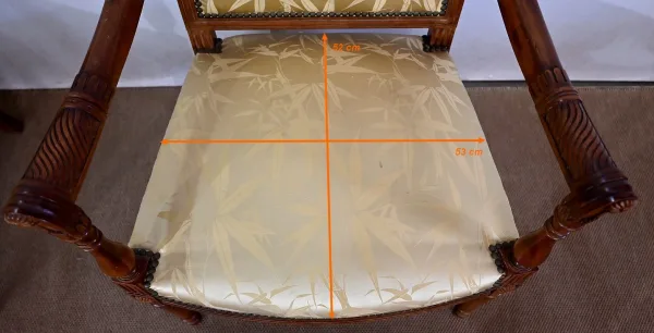 Paire de Fauteuils en Acajou, style Louis XVI / Directoire – Début XIXe