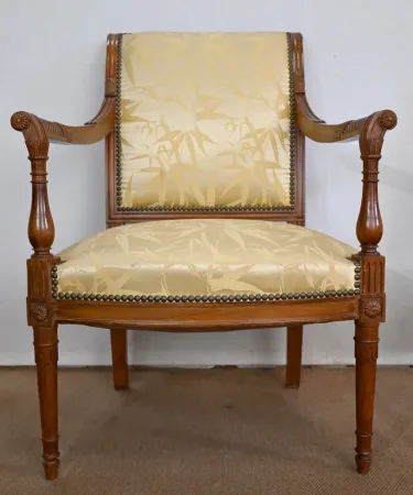 Paire de Fauteuils en Acajou, style Louis XVI / Directoire – Début XIXe