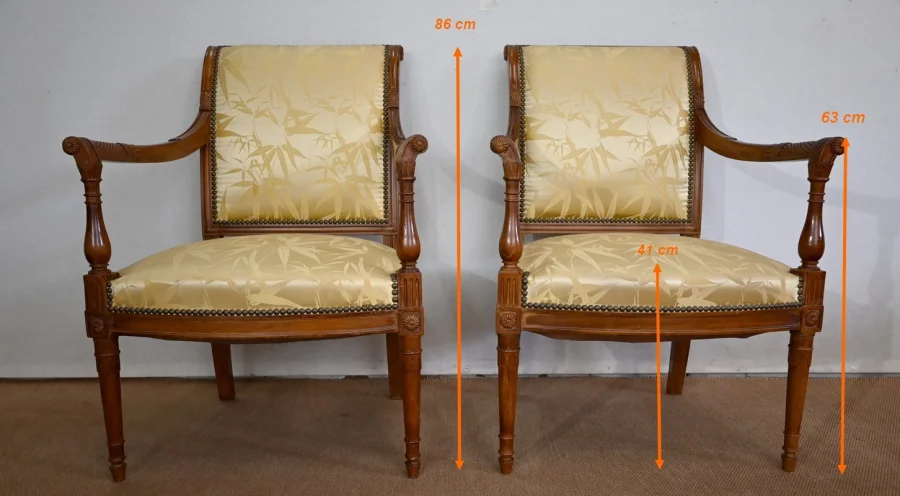 PAAR SESSEL IM LOUIS XVI-STIL