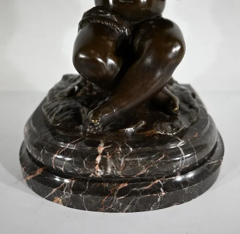 Bronze « Angelot à la Flûte » - Fin XIXe