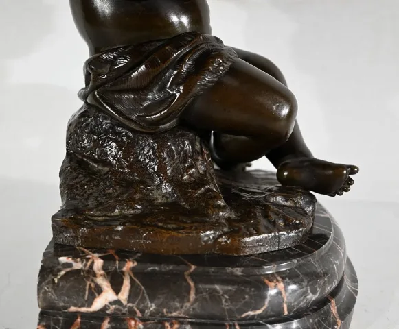 Bronze « Angelot à la Flûte » - Fin XIXe