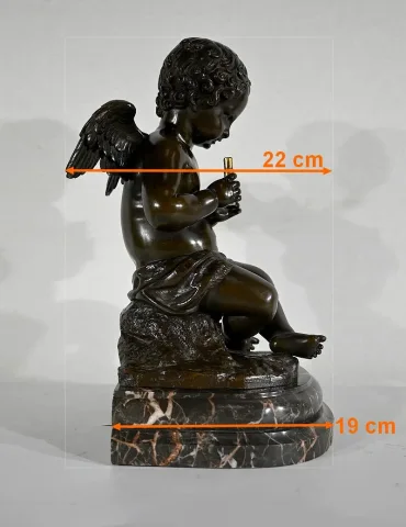 Bronze « Angelot à la Flûte » - Fin XIXe