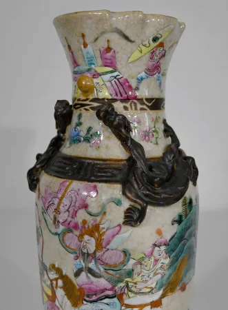 Vase en Porcelaine de Nankin, Chine – Fin XIXe