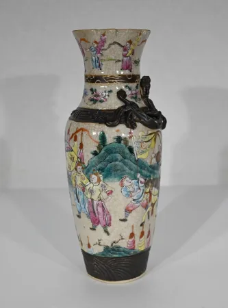 Vase en Porcelaine de Nankin, Chine – Fin XIXe