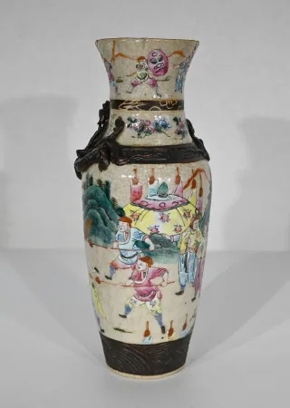 Vase en Porcelaine de Nankin, Chine – Fin XIXe