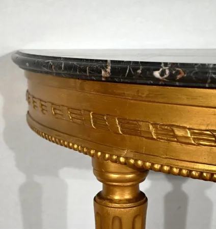 Console en Marbre et Bois Doré, style Louis XVI – Début XXe