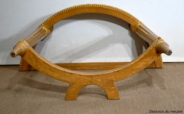 Console en Marbre et Bois Doré, style Louis XVI – Début XXe