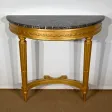 Console en Marbre et Bois Doré, style Louis XVI – Début XXe