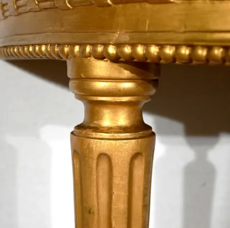 Console en Marbre et Bois Doré, style Louis XVI – Début XXe