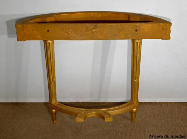 Console en Marbre et Bois Doré, style Louis XVI – Début XXe