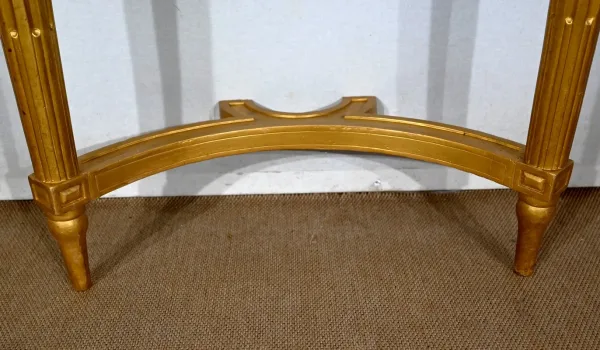 Console en Marbre et Bois Doré, style Louis XVI – Début XXe