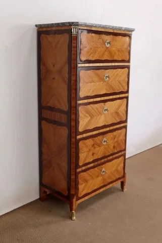 Chiffonnier en Bois Précieux, époque Louis XV – XVIIIe