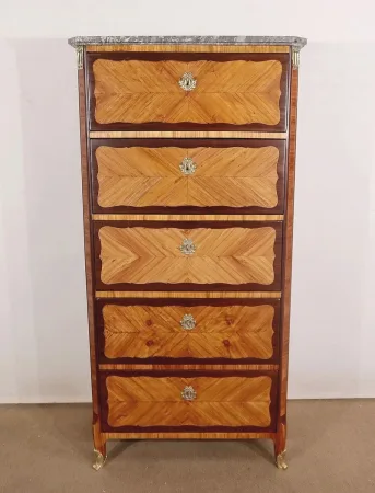 Chiffonnier en Bois Précieux, époque Louis XV – XVIIIe