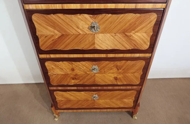 Chiffonnier en Bois Précieux, époque Louis XV – XVIIIe