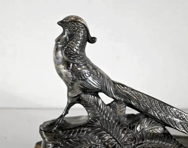 SILVER PLATE SCULPTURE signed Maurice FRECOURT