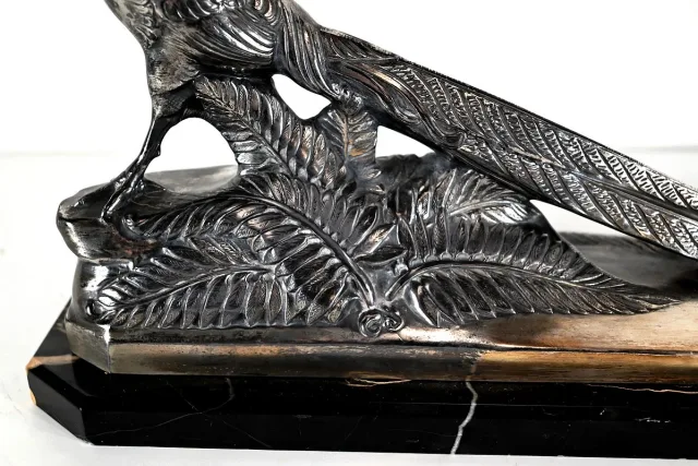 SILVER PLATE SCULPTURE signed Maurice FRECOURT