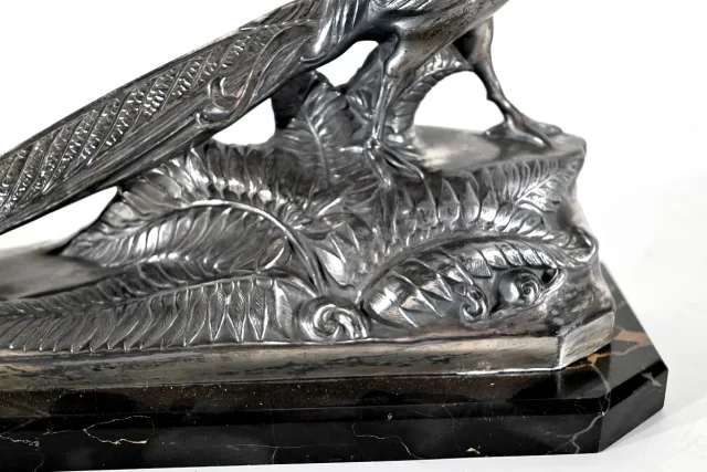 SILVER PLATE SCULPTURE signed Maurice FRECOURT