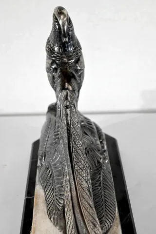 SILVER PLATE SCULPTURE signed Maurice FRECOURT