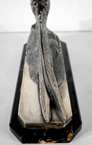 SILVER PLATE SCULPTURE signed Maurice FRECOURT